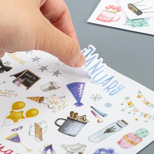 Aesthetic Monthly Planner Stickers - Holiday Sticker Set for Your Calendar