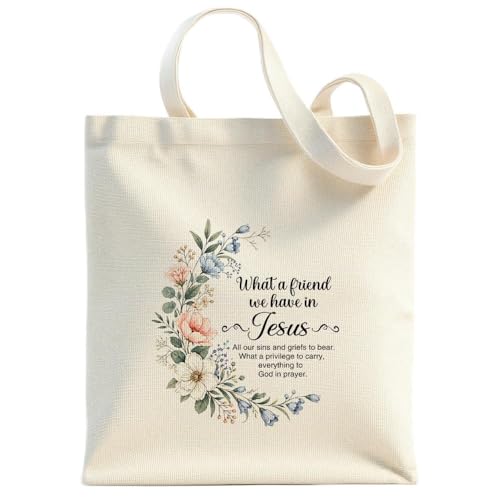 What A Friend We Have In Jesus Christian Prayer Canvas Tote Bag