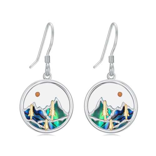 Dorunmo 925 Sterling Silver Mustard Seeds Dangle Earrings for Women Mountains Earrings Hypoallergenic Christmas Jewelry Gifts for Women - style: Mustard Seeds-Mountain