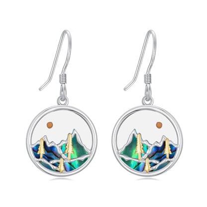 Dorunmo 925 Sterling Silver Mustard Seeds Dangle Earrings for Women Mountains Earrings Hypoallergenic Christmas Jewelry Gifts for Women - style: Mustard Seeds-Mountain