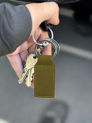 LaserGram Rectangle Keychain, Bible Verse John 3-16, Personalized Engraving Included - color: Camo Green