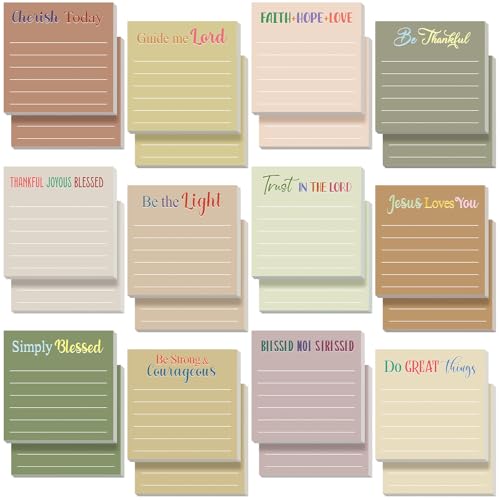 Yinder 24 Pcs Inspirational Sticky Notes Gifts, Bible, Boho - color: Boho, size: Bible