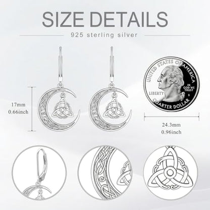 Dorunmo 925 Sterling Silver Mustard Seeds Dangle Earrings for Women Mountains Earrings Hypoallergenic Christmas Jewelry Gifts for Women - style: Witch Knot-04