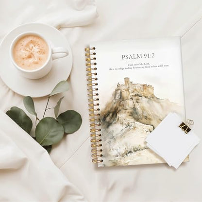 Christian Journal,Christian Journals for Women,Bible Study Notebook - color: Psalm 91:2