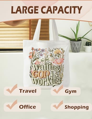Bible Bags for Women, Christian Tote Bag, Gifts for Christian Women - color: Retro Floral