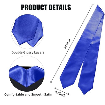 MyGradDay Plain Graduation Stole Colorful Stole for Adult Length 60",Rich in Color - color: Royal Blue