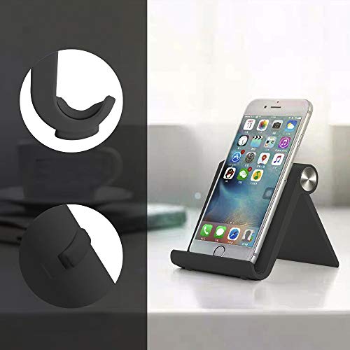 Mayten Foldable Desk Cell Phone Stand Adjustable iPhone iPad Holder Stand,Compatible for iPhone 14Pro 14Plus 13 12Pro Max 11 SE XS XR 8 7 6,Switch,iPad,Samsung,Kindle-Black - color: black