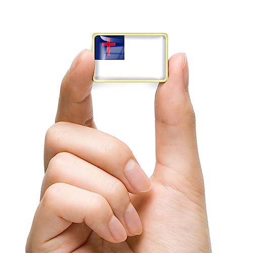 24/50/100Pcs Christian Flag Lapel Pins Bulk - Metal Souvenir for Men Women Clothes Bags Hats Easter Day - color: 24-Pack