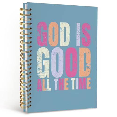 CFFJLHN God Is Good Journal Notebook, Christian Gifts for Women, Prayer Journal for Women & Men, Church Notes Journal, Scripture Hardcover Spiral Notebook 5.5x8.3 in - color: 17