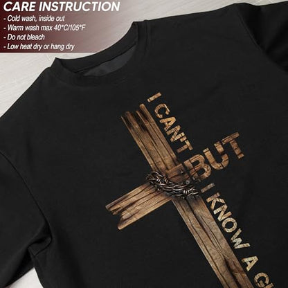 I Cant But I Know A Guy T Shirt, Christian Shirts Men 1 - color: Black, size: XX-Large