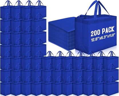 Windyun Reusable Grocery Bags Non Woven with Handles - color: Royal Blue