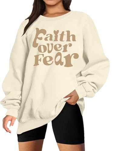 God is Good Sweatshirt Christian Shirts for Women Oversized Jesus Religious Pullover Bible Verse Inspirational Tops - color: Apricot 01, size: XX-Large