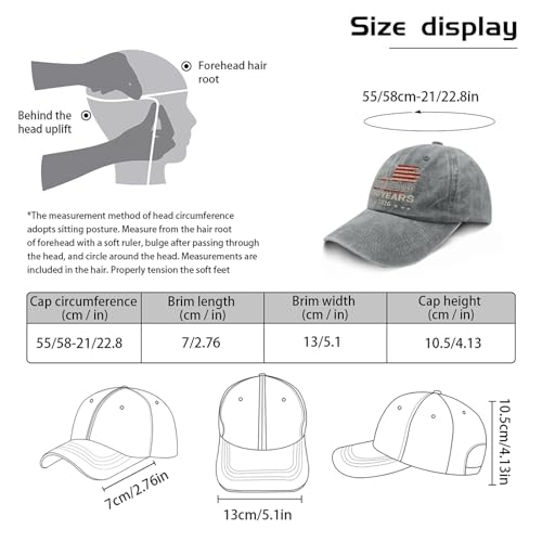 250th Anniversary 250 Years Freedoms Baseball Hat Running Embroidered Cap for - color: Pigment Gray