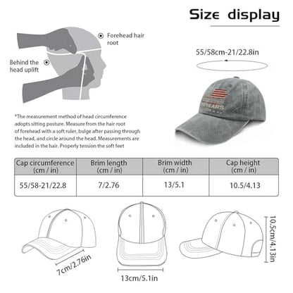 250th Anniversary 250 Years Freedoms Baseball Hat Running Embroidered Cap for - color: Pigment Gray