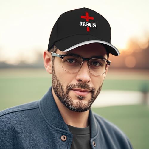 Jesus Hat for Men, Snapback Christian Hats for Women, Outdoor Religious Cap Adjustable Christian Baseball Caps - color: Jesus Christian Faith Cross2