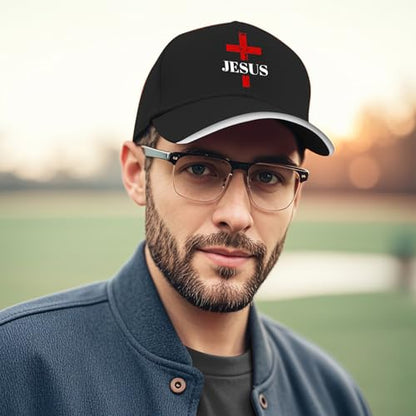 Jesus Hat for Men, Snapback Christian Hats for Women, Outdoor Religious Cap Adjustable Christian Baseball Caps - color: Jesus Christian Faith Cross2