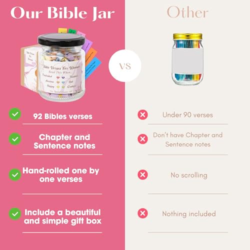 Bible Verse Jar For Women, Mothers Day Gifts for Mom - color: Bible Jar For Woman