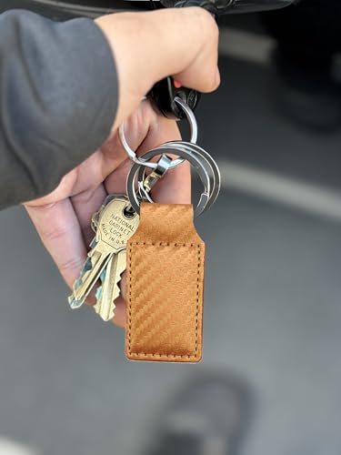 LaserGram Rectangle Keychain, Bible Verse John 3-16, Personalized Engraving Included - color: Carbon Fiber Bronze