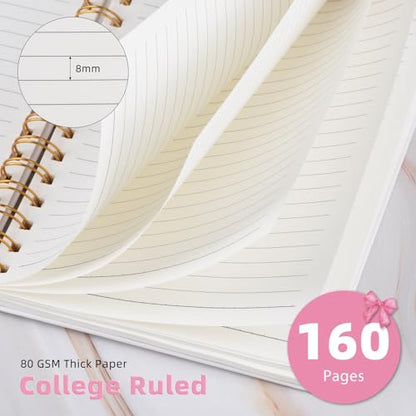 Bible Journal for Women Teens and Students, Galatians 5:22–23 Scripture Design for Prayer Bible Study School and Christian Gifts, Blue Hardcover Spiral Notebook, 5.7" x 8.3", 160 Pages - color: Blue