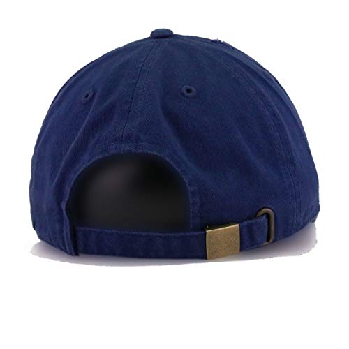 Faith with Cross Vintage Baseball Cap Embroidered Cotton Adjustable Distressed Dad Hat - color: Navy