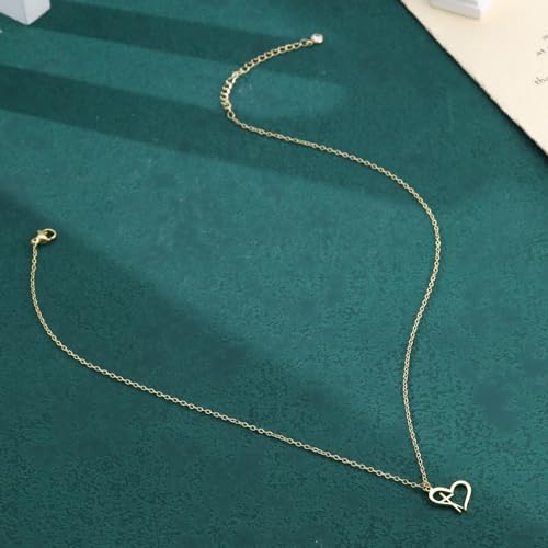 Rotnso Cross Necklace for Women 14K Gold Plated Dainty Small Pendant Choker - style: Heart Cross-GD