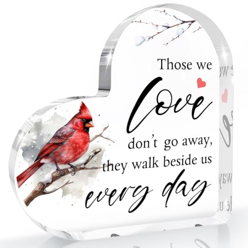 Cardinal Memorial Gifts, Sympathy Gifts for Loss of Loved One, Acrylic Sign - color: These we love