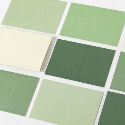 Crisky Embossed Dots Thank You Cards (25 Pack) with Envelopes & Stickers Thank You Greeting Notes Bulk for Birthday, Baby Shower,Bridal Shower, Wedding, Graduation Shade of Sage Green - size: 25 Pieces