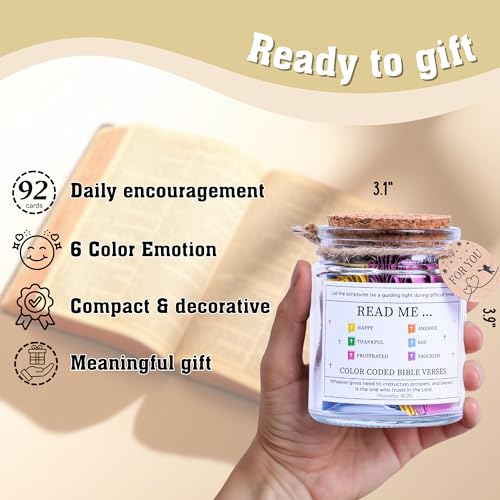 Read Me When Bible Verses Jar, Bible Verse Jar, Christian Gifts for Women - color: Bible Ver Jar