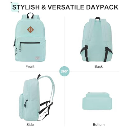 VX VONXURY Kids Backpack for School Travel,16.7 Inch Lightweight Bookbag - color: Mint Green