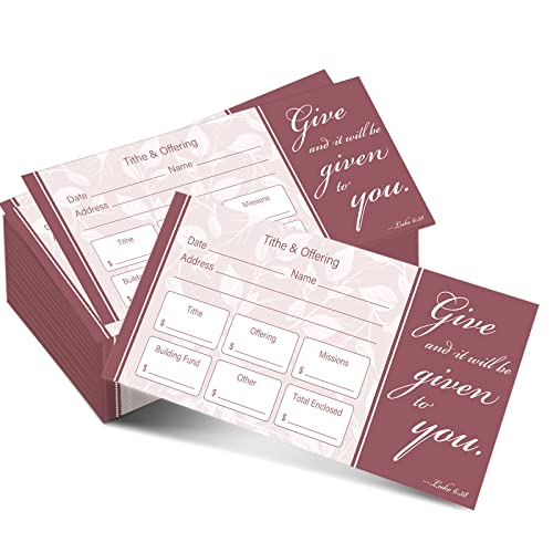Eaasty 200 Pcs Church Offering Envelopes Bill Size Donation,Simple Style - style: Simple Style