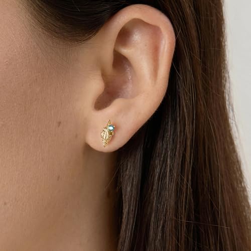 Cute Stud Earrings for Women Dachshund Koi Fish Sea Star Sea Turtle Sea Conch Earrings 14K Gold Plated Dainty Stud Earring funky Jewerly - color: Gold Sea Conch