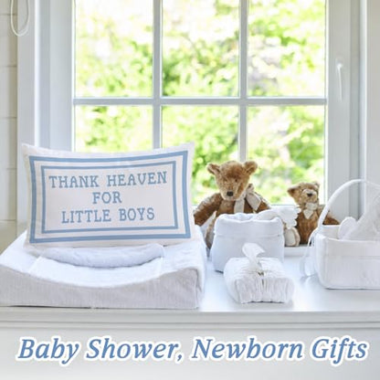 Thank Heaven for Little Boys 12x20 Pillow Cover - color: Thank Heaven for Little Boys-a-12x20