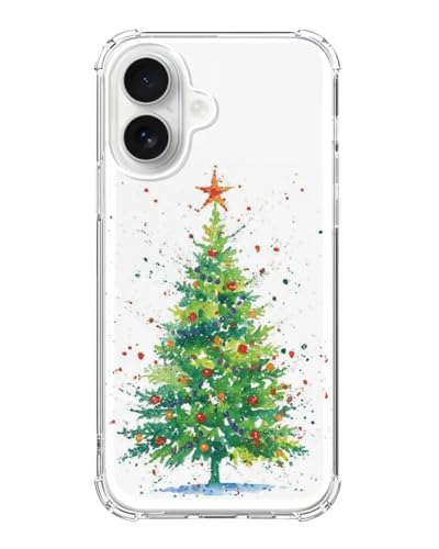 Watercolor Christmas Tree Case Compatible with iPhone 17 - color: Christmas Tree