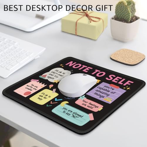 Note to Self Non-Slip Mouse Pad Inspirational Gifts for Women - color: Multi-Black 2