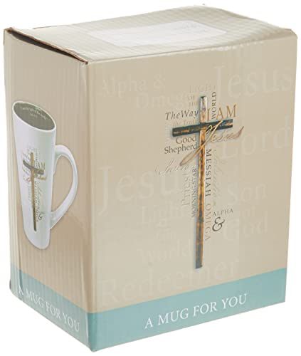 Christian Art Gifts White Stoneware Coffee Mug with Handle 16 oz. Microwave & Dishwasher-Safe Inspirational Scripture Coffee & Tea Mug for Men & Women with Bible Verse: Light of the World John 8:12
