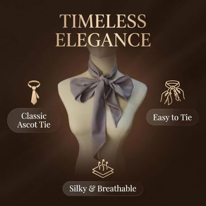 Unisex Renaissance Accessory Set with Scarf, Frilled Cravat, and Detachable Collar - color: Grey