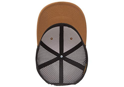 Yupoong Yp Classics Retro Trucker Cap - color: Caramel/Black, size: One Size, style: Single