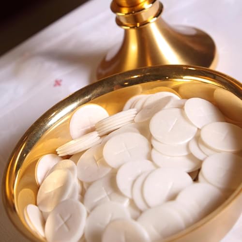 Altar Bread 1 1/8" White Cross Design 200 Communion Hosts