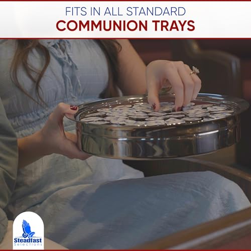 Steadfast Selections 50 CT Pre-filled Communion Cups and Wafer Set, Comunión Cups and Bread, Prefilled Communion Cups and Wafer Set, Individual Communion Wafers and Juice Comunion, Comunione, Lords Supper Cups