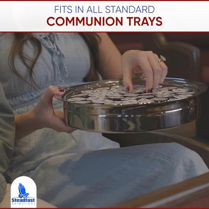 Steadfast Selections 50 CT Pre-filled Communion Cups and Wafer Set, Comunión Cups and Bread, Prefilled Communion Cups and Wafer Set, Individual Communion Wafers and Juice Comunion, Comunione, Lords Supper Cups