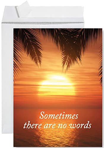 Andaz Press Jumbo Sympathy Card with Envelope, Sorry For Your Loss Card, Sometimes There Are No Words, Pet Loss, Condolences Card with Big Blank Space to Send to Friends, Family, 8.5" x 11", 1-Pack - color: Sometimes There Are No Words