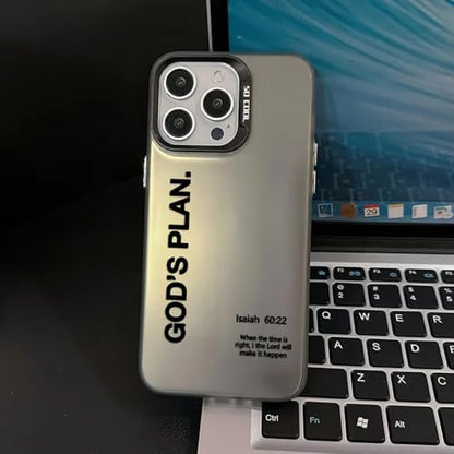 God's Plan Christian Bible Verse Phone Case for iPhone 16, Black 2 - color: Black 2-God's Plan, size: iPhone 16