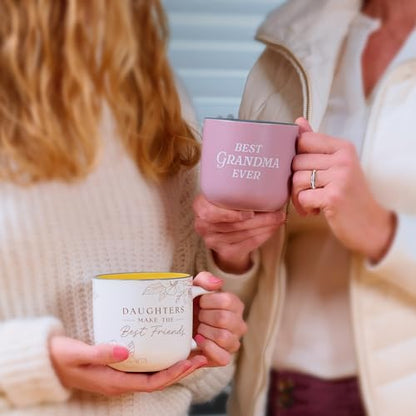 Christian Art Gifts Large Ceramic Microwave/Dishwasher Safe Coffee & Mug - color: Pink/Grandma, size: 14 Ounces