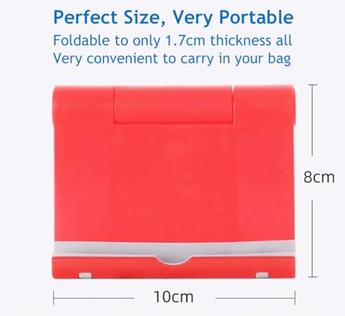 Cell Phone Stand, Desktop Holder for Smartphones, Phones & Tablets (Red) - color: Red