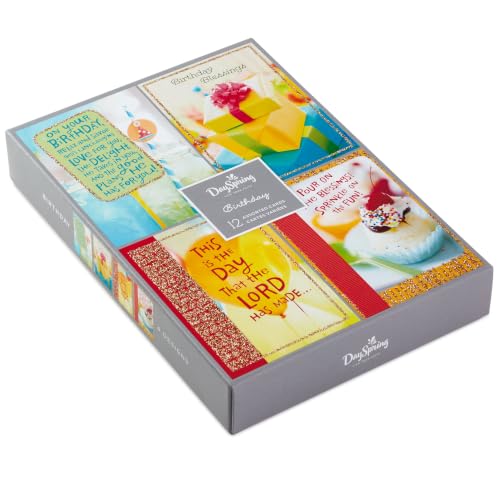 Hallmark DaySpring Religious Birthday Cards, 12-Pack (Christian Blessings) - style: Birthday