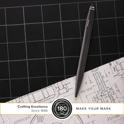 Cross Tech2 Satin Black Ballpoint Pen, Medium Point, Black Ink - color: Satin Black