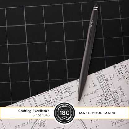 Cross Tech2 Satin Black Ballpoint Pen, Medium Point, Black Ink - color: Satin Black