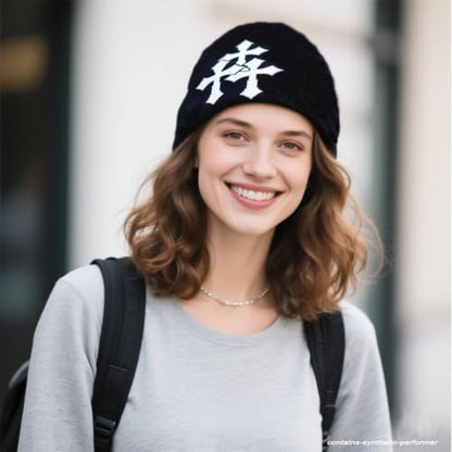 LUBINGSHINE Y2K Knitting Hat, Spider Web Pattern Beanies for Men & Women, Warm Knitted Hat Streetwear Outdoor Winter - color: Cross Graphics