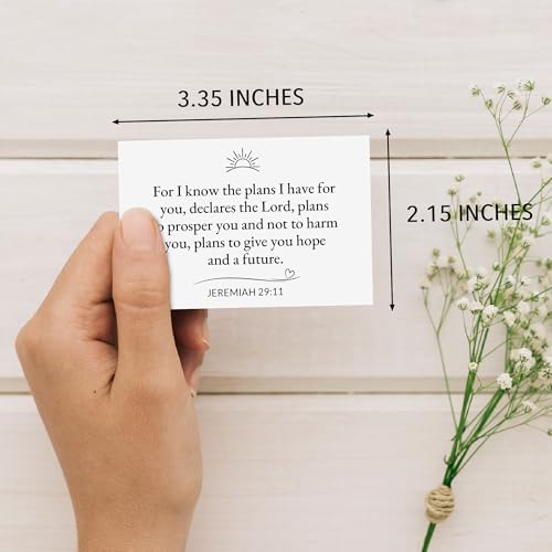 Prayer Cards with Bible Verses, 70 Mini Bible Verse Cards for Inspiration, Uplifting Christian Gift Set (Minimalism Design) -A04
