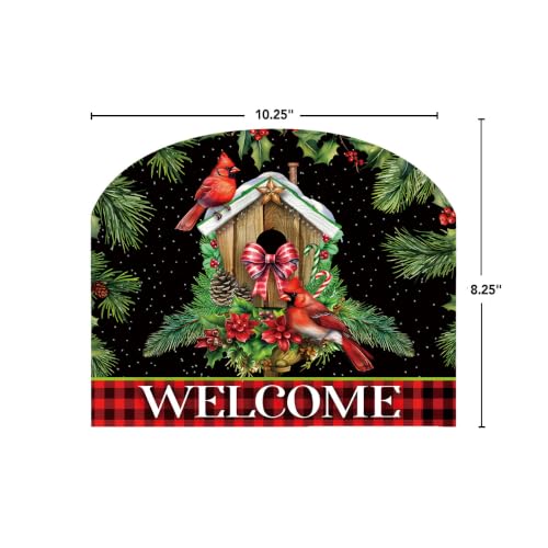 Briarwood Lane Christmas Art Sign 8.25x10.25 Holiday Birdhouse - color: Holiday Birdhouse